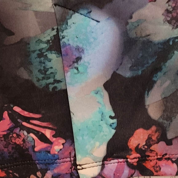 Thalia Sodi heavy weight knit floral print pull on pencil skirt, size L - Picture 4 of 10